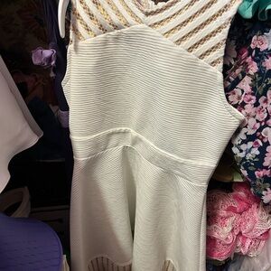 Zunie Cream Dress with Rose Gold Details